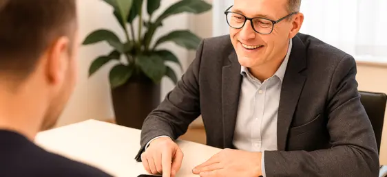 DWD Concepts Vertriebsmitarbeiter bei der Kundenberatung, im Gespräch über Lichtlösungen und Produktkonzepte.